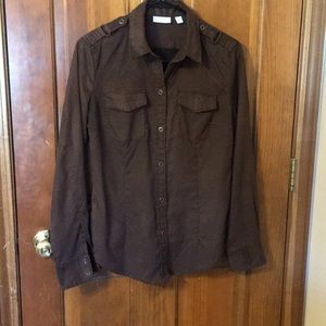 NY & Co brown blouse. EUC -size M.